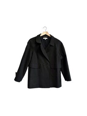 See by Chloe Black Cotton Pea Coat/Jacket, Size US10/Italy 46
